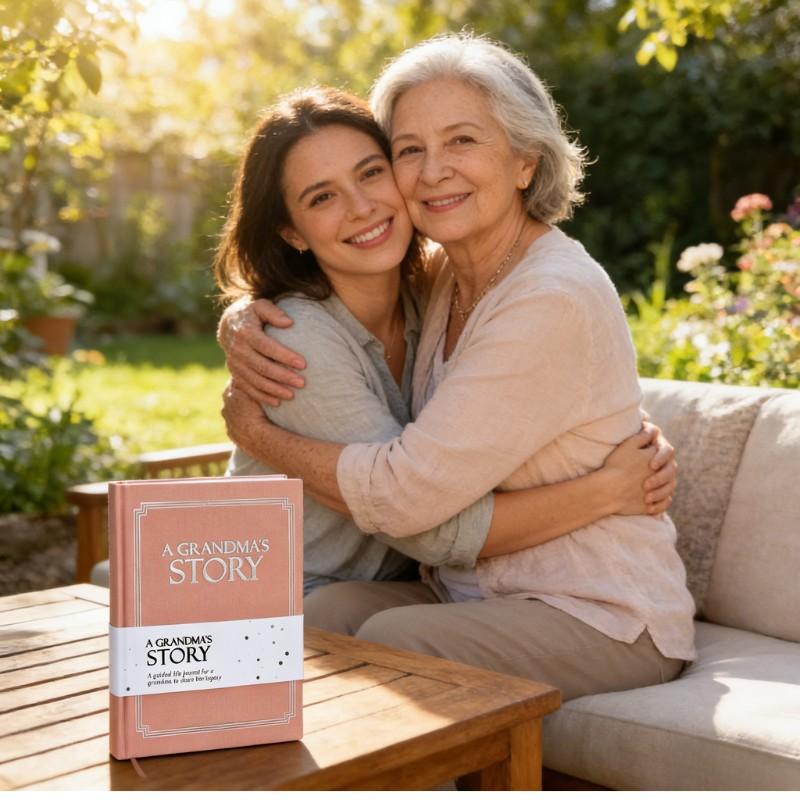 Grandmother's Life Story Diary Hardcover, Meaningful Memorial Gift, 250+ Guiding Questions, Perfect for Mother's Day, Grandparents' Day, Birthday