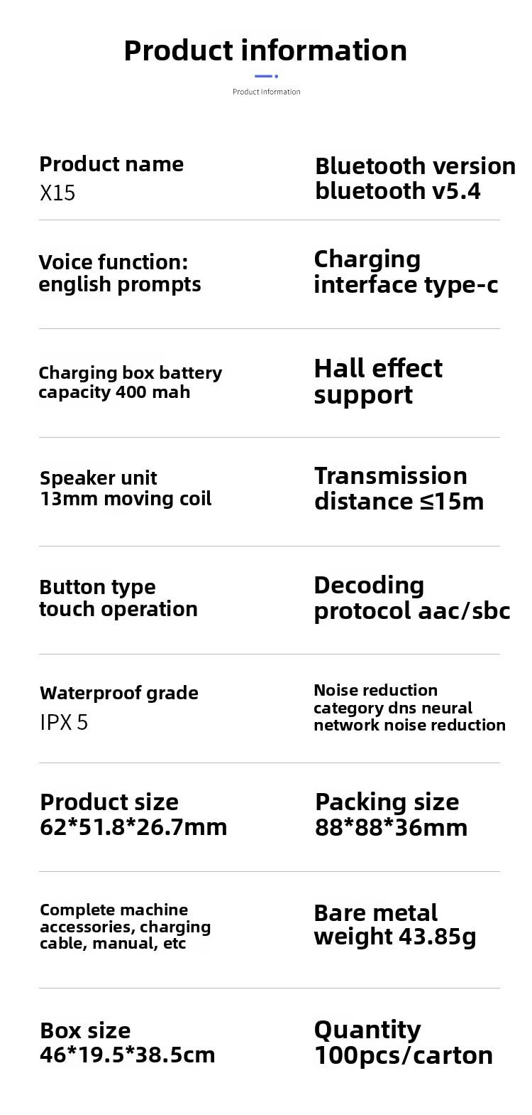 Digital in-ear noise reduction wireless headset Bluetooth link Deep Bass Stereo Earbuds stable fit ip7 waterproof