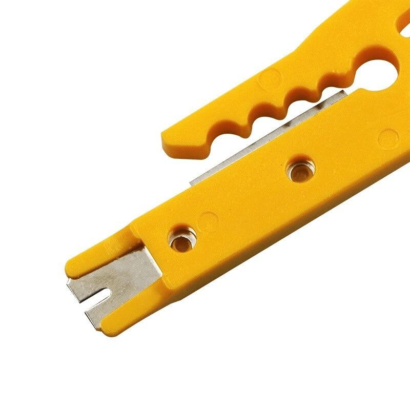 2PCS Small yellow knife wire cutter, wire stripping pliers, wire cutting tool, simple wire stripping knife, wire and network cable crimping pliers