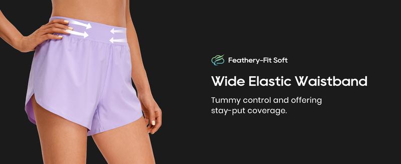 CRZ YOGA Mid Waisted Dolphin Athletic Shorts for Women Lightweight High Split Gym Workout Shorts with Liner Quick Dry CRZ YOGA Mid Waisted Dolphin Athletic Shorts for Women Lightweight High Split Gym Workout Shorts with Liner Quick Dry