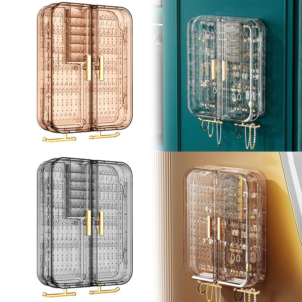Wall Mounted Jewelry Storage Rack, Clear Jewelry Display Rack, Jewelry Organizer, Home Organizer for Earrings & Necklace & Bracelet, Boxes, Jewelry Holder Organizer