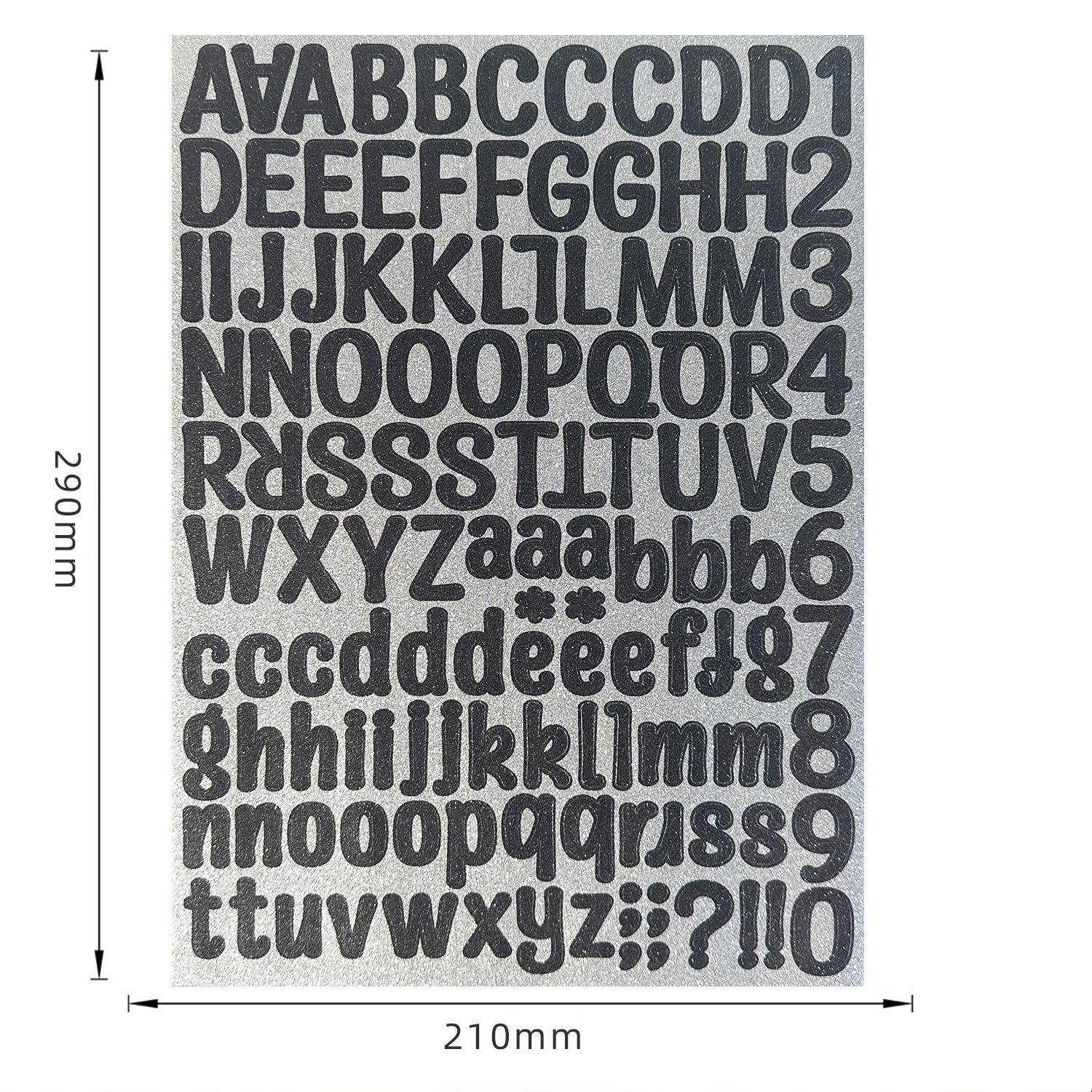 8 Letter Stickers, 8 Colors Alphabet Number Stickers, Shiny Gold Silver Letters, Christmas Gift, DIY Crafts, Scrapbook, Envelope, Card, Sign Decor, Glossy Stickers, Aesthetic Stickers