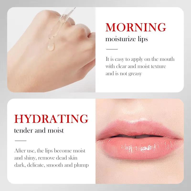 2pcs Lip Booster Plumping Essential Oil Hyaluronate Acid Moisturizing Sexy Lip Brightening Fade Lines Plump Lips Serum