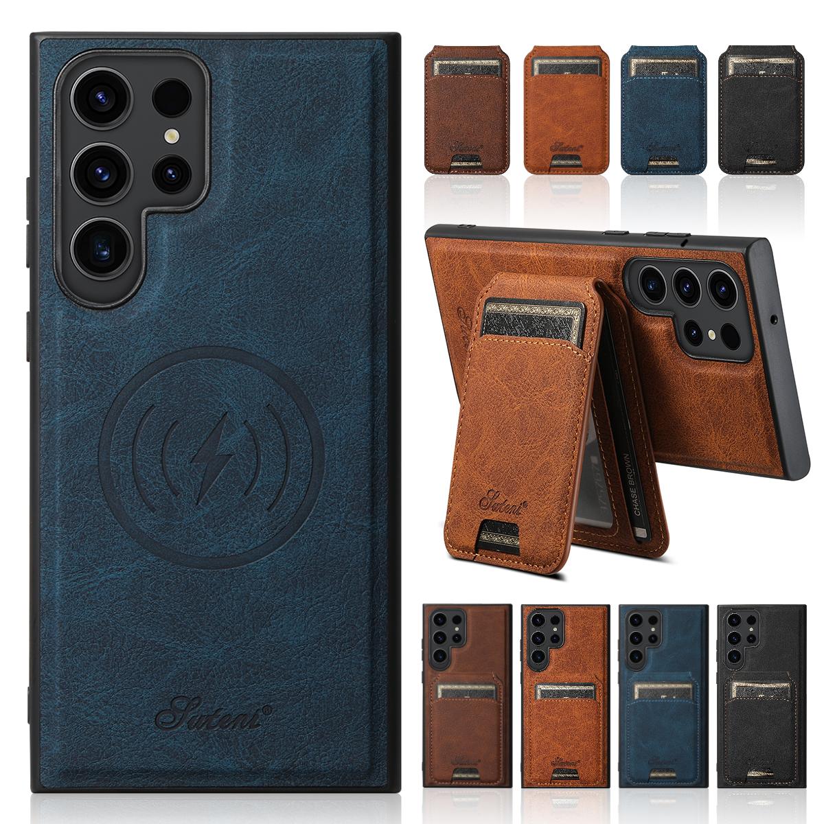 2 in 1 Detachable Wallet Compatible with Samsung Galaxy S24 S25 Ultra S23 S22 Plus Case with Card Holder Leather Men Women Kickstand Magnetic Cover