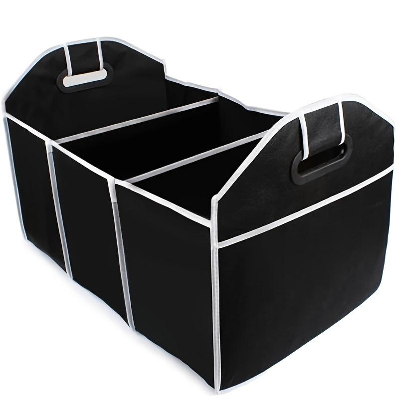 Car trunk cargo storage bag, foldable black car and trunk storage box