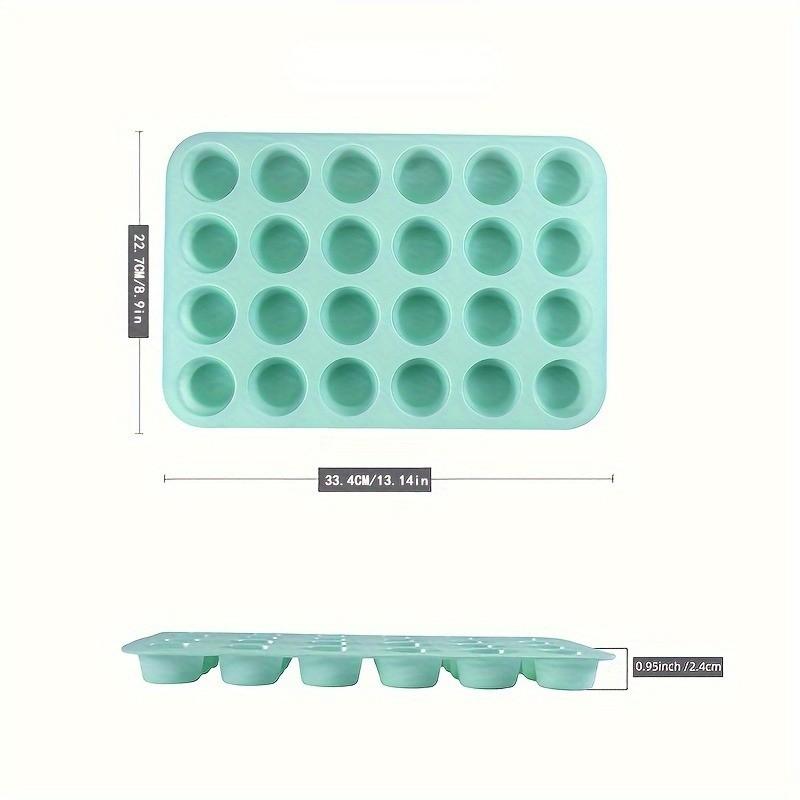 Mini Muffin Pan, Non-Stick Food Grade Baking Cupcake Pan, 24 Cavity Pudding Mold, Silicone Mold, Oven Accessories, Bakeware, Baking Tools, Kitchen Gadgets, Nonstick Cupcake Pans, Baking Utensils Supplies