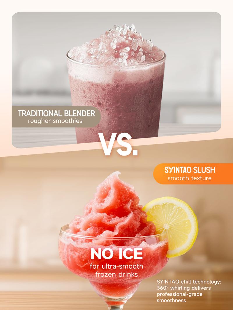 SYINTAO Slushie Machine Valentine’s Gift, 88oz, 6 Preset Programs, No Ice Needed, Rapid Freezing & Auto-Cleaning, Make Slush, Margaritas, Smoothies & Milkshakes for Couples Date Night, Friends & Family Party