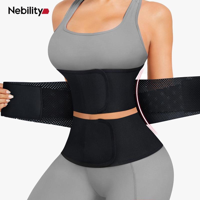 Nebility Women's 3 Belts Sports Belt Shapewear for Daily Gym Basic Minimalist Faja Comfort Womenswear Body Sculpting Compression Workout Waistband Exercise Waistband Corset Waist Shaping Elastic Sport Band Lady