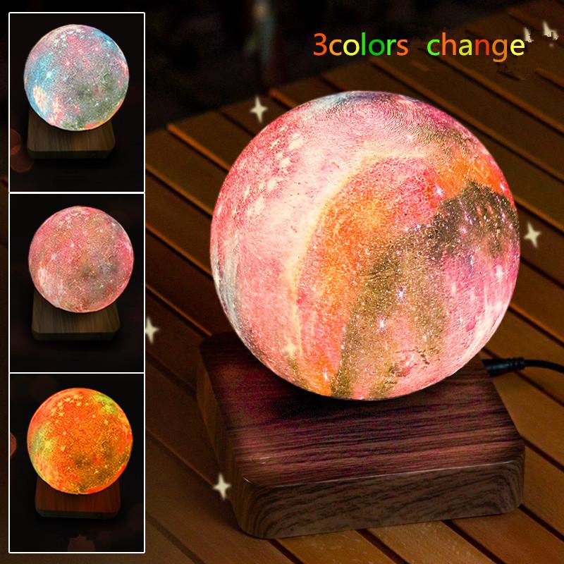Levitating Galaxy Lamp Floating and Spinning in Air Freely  Galaxy Moon Lamp Lights,Unique Gift & Decorative Lamp for Kids Lover Friends