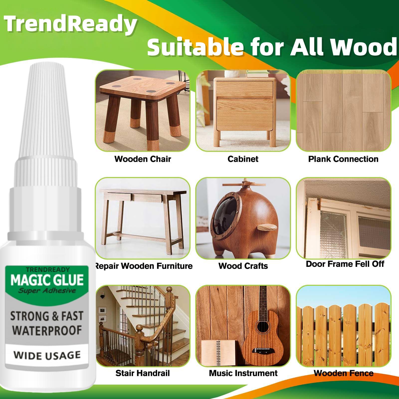 TrendReady MAGIC GLUE, 4PCS All-Purpose Magic Glue, Superglue for Plastic, Wood, Metal, Crafts, and Repairs, Cyanoacrylate Adhesive Instant Glue, Fast Drying, Waterproof, Repair Glue