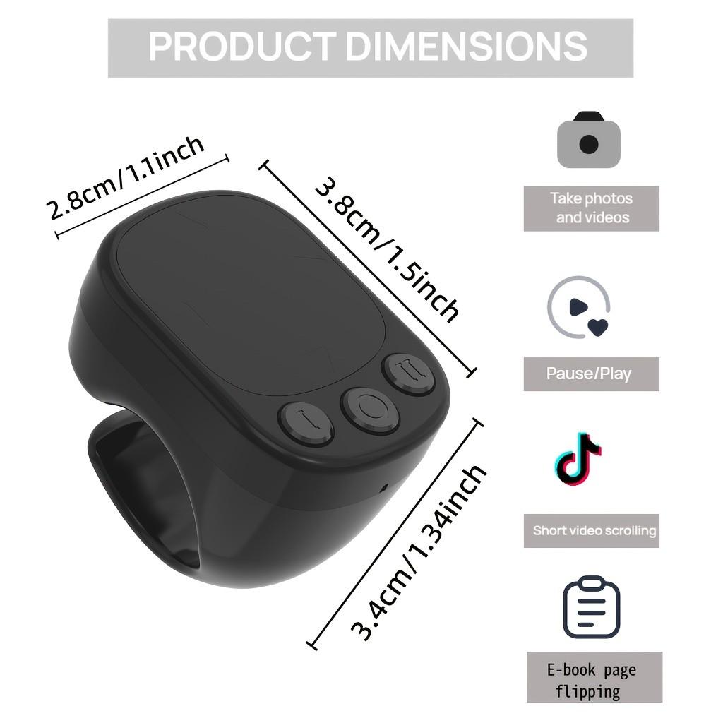 [Touchscreen Remote Control] Multi functional touchscreen remote control, TikTok scrolling controller for short videos on mobile phones, wireless e-book page flipping device, remote control for camera and video shutter on mobile phones and tablets, prefer