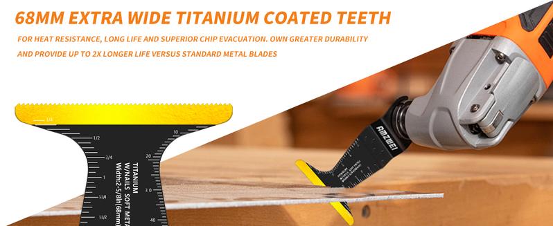 Valentine's Day 118PCS Oscillating Tool Blades Metal Wood Cutting, Professional Curved Edge Oscillating Saw Blades with Titanium Multitool Blades, Compatible with Dewalt Milwaukee Ryobi Rockwell Fein Makita