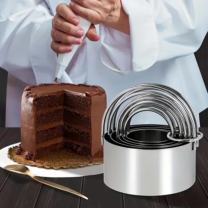 5-Piece Stainless Steel Round Cookie Cutter Set with Ergonomic Handle, Durable Baking Tool for Perfect Shape Pastry Cookie Dough, Ideal for Christmas Halloween Easter Valentine, Baking Supplies
