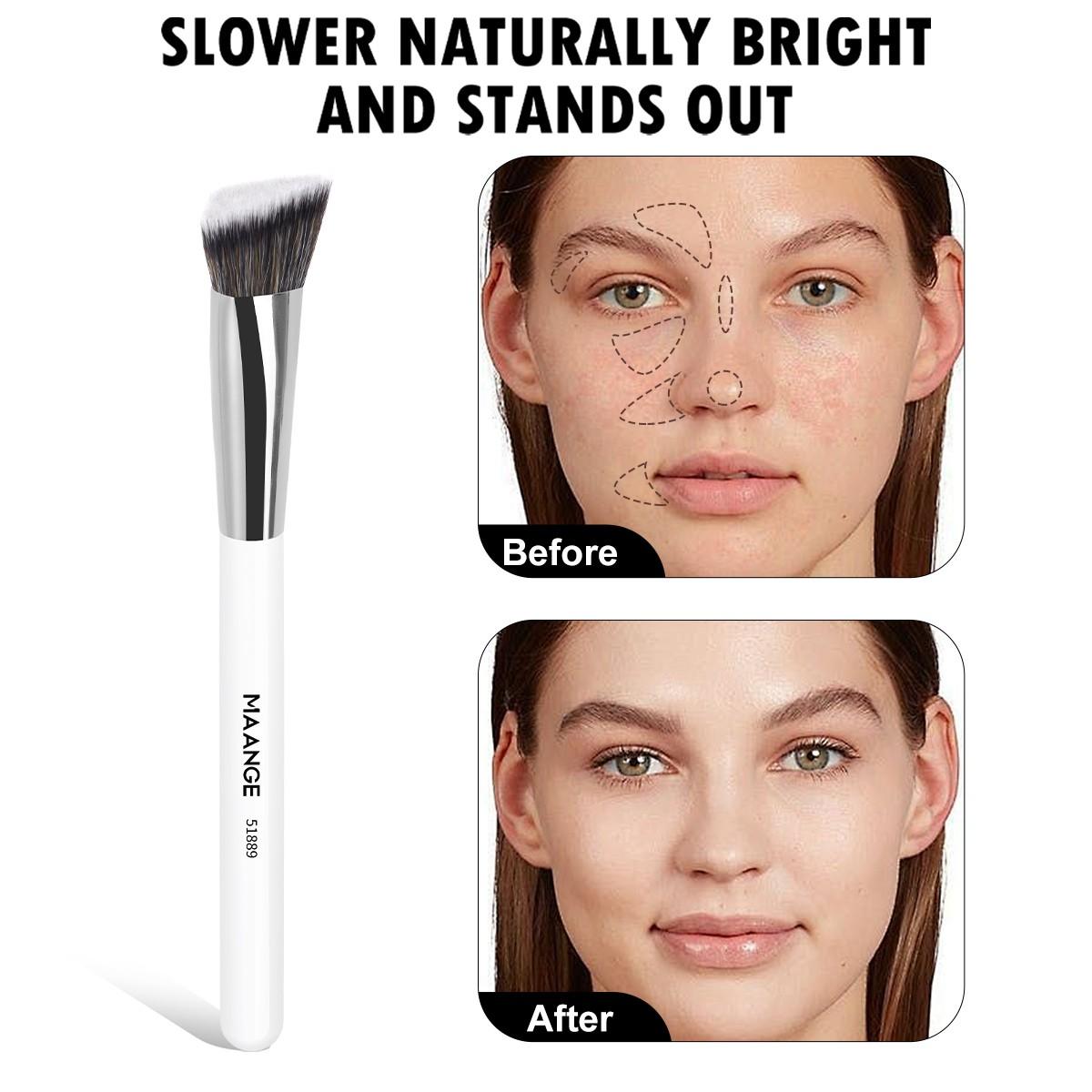 Maange 6-Piece Makeup Brush Set, Includes Foundation Brush, Concealer Brush, Blush Brush, Essential Makeup Tools, Perfect for Daily Use