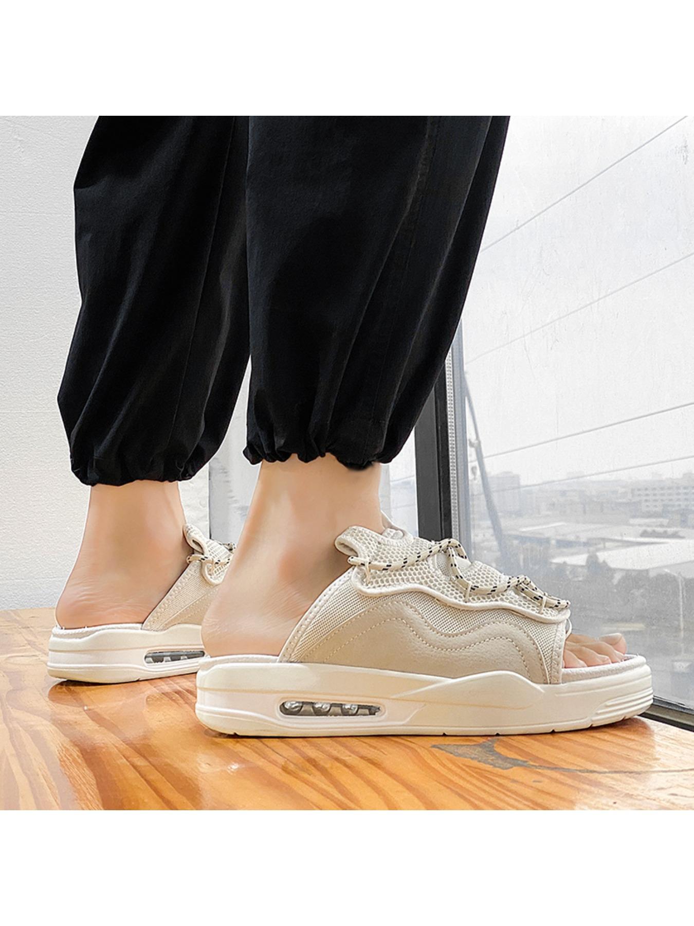 Summer thickened sandwich bottom slippers, fabric breathable sandals, fashion slippers men 's slippers