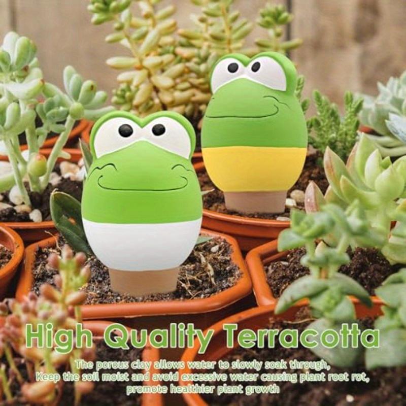 4-piece terracotta self-watering tip: automatic plant watering device, continuous water supply system with slow-release wet balls, garden irrigation tools, interesting gardening supplies, high-quality terracotta materials and humidity control.