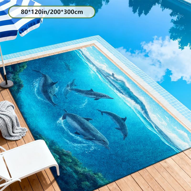 Super Soft Imitation Cashmere Dolphin Pattern Rug Ocean Fresh 2D Print Cozy Plush Non Slip Machine Washable Durable Floor Mat Perfect For Living Room Entryway Bedroom Yard Patio Balcony Pool Garage Indoor Outdoor Home Decor bathroom set non-slip shower Super Soft Imitation Cashmere Dolphin Pattern Rug Ocean Fresh 2D Print Cozy Plush Non Slip Machine Washable Durable Floor Mat Perfect For Living Room Entryway Bedroom Yard Patio Balcony Pool Garage Indoor Outdoor Home Decor bathroom set non-slip shower