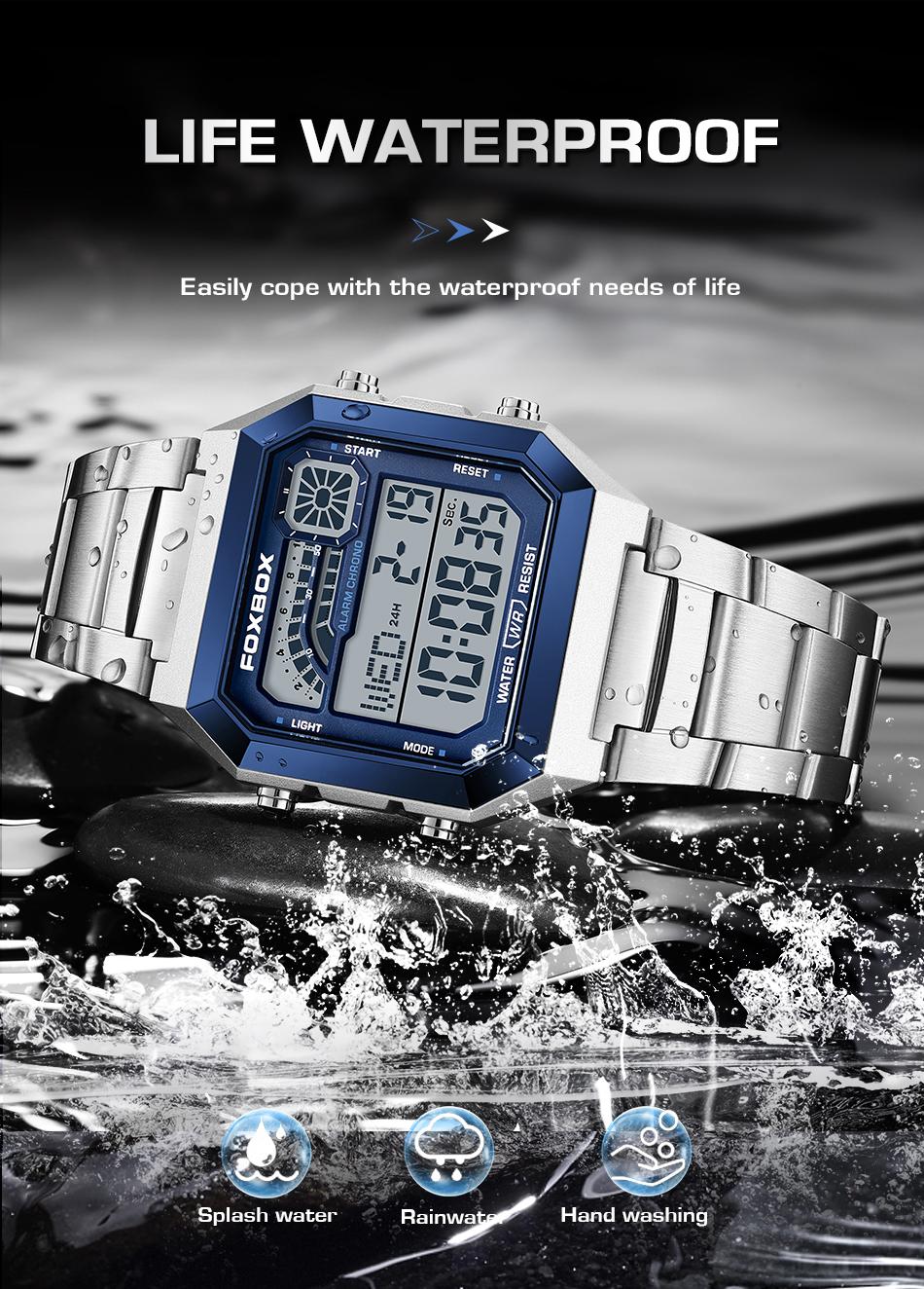 men's digital watch-perfect for students and adult men.Features an alloy case and strap, waterproof design, backlight, and displays time, date, and weekday