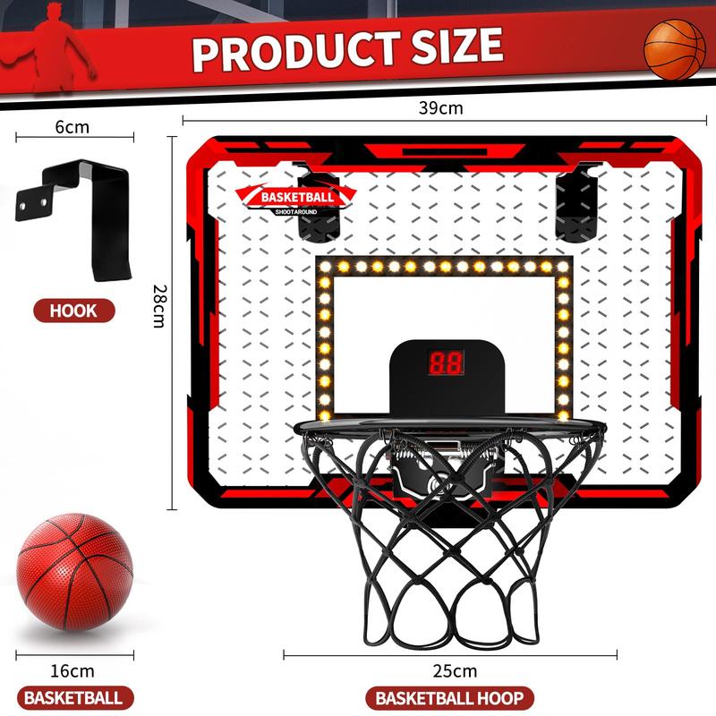 Basketball Hoop Indoor , Mini Basketball Hoop with 4 Balls, Basketball Toys