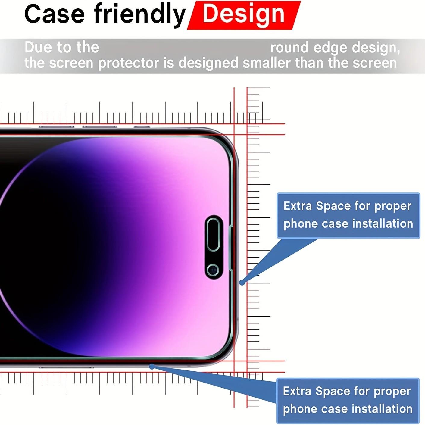 3-Pcs HD Tempered Glass Phone Screen Protector Kit, Anti-Scratch Explosion-Proof Screen Protective Film, Phone Accessories for iPhone 17 Pro Max/16/11/12/13/14/15, 14/15 Plus & mini Xs Max, Protection, Smartphone