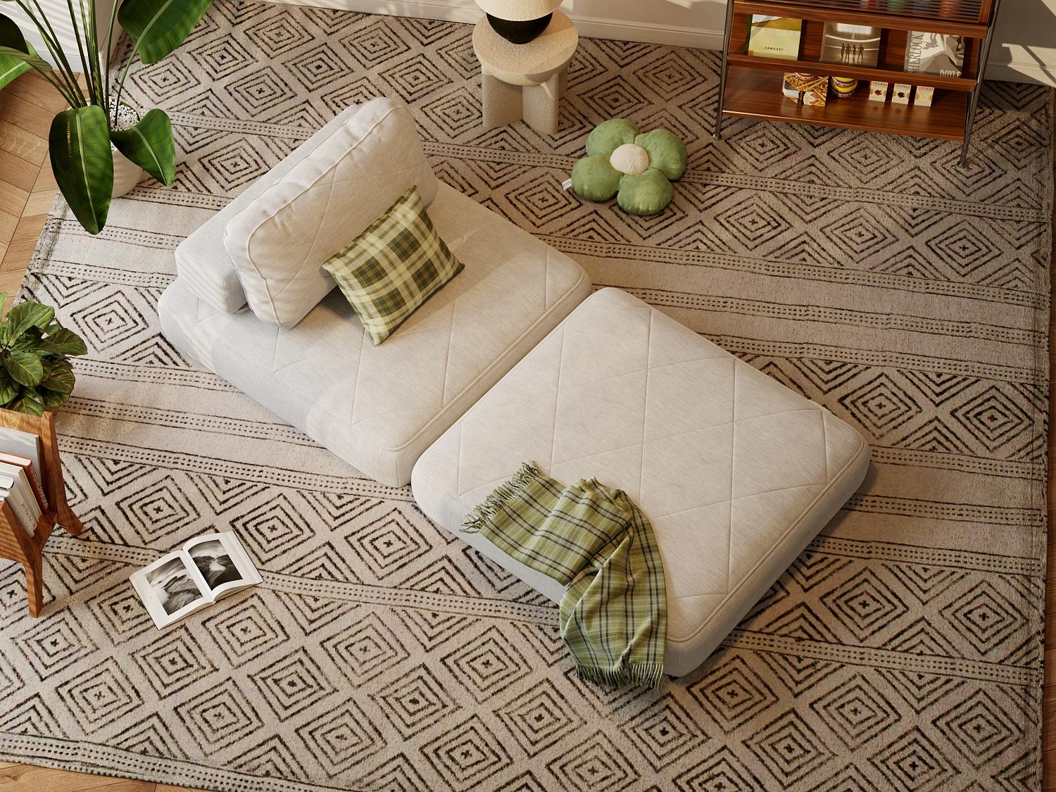 Yitahome 2-in-1 Foldable Sofa Bed, Super Comfy Chair Bed, with Pillow Foldable Mattress, with Support, Space Saver for Living Room, Bedroom, Guests