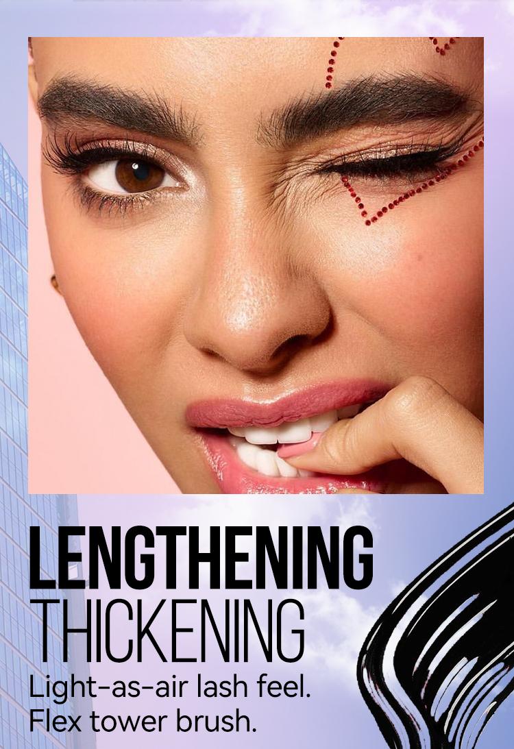 MLSMILE 2-color mascara, thickening, lengthening, curling, smudge-proof and waterproof, suitable for creating length and volume, vegan, no animal testing, holiday gift for women.