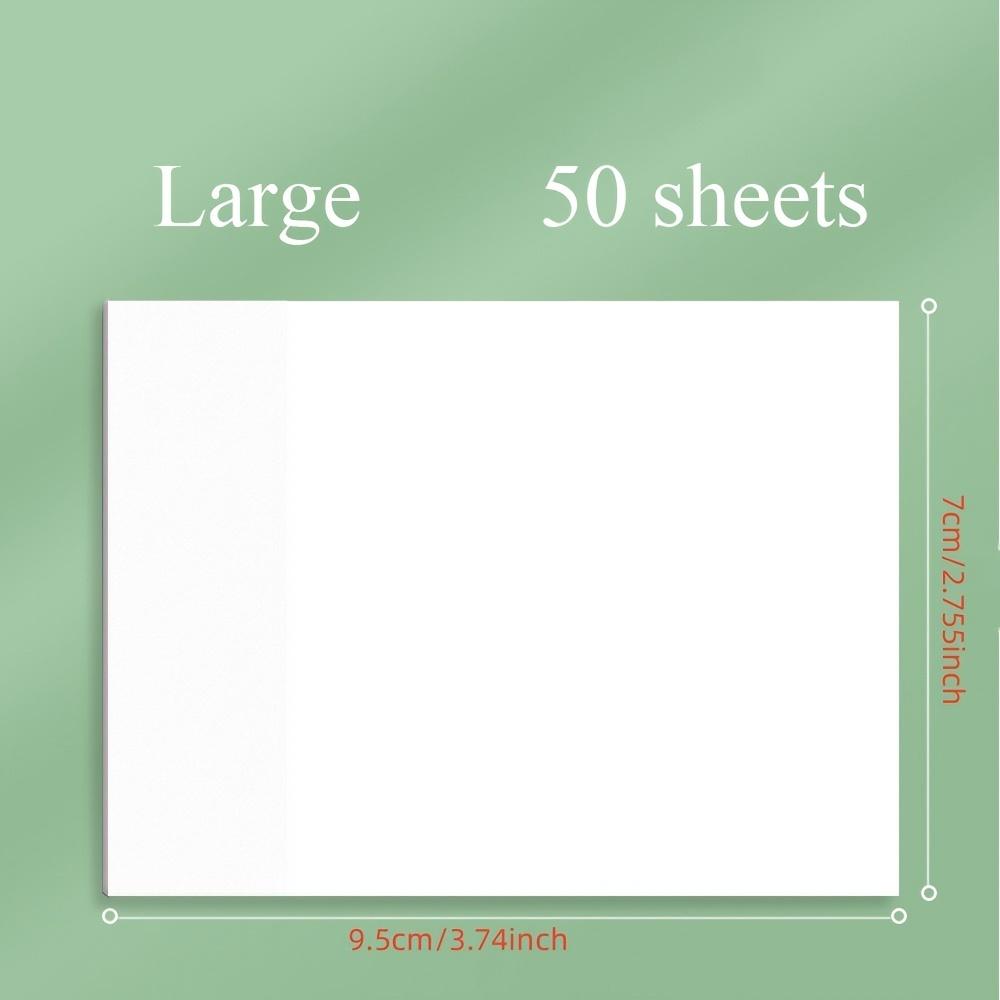 Transparent Sticky Note Pad, 50sheets Clear Square Sticky Labels Memo Pads, Stationery Kit Sticky Note Pads, Office Stationery & Supplies, Halloween Gift, Popular Items, Teenage Girl Gifts, Adhesive Stickers