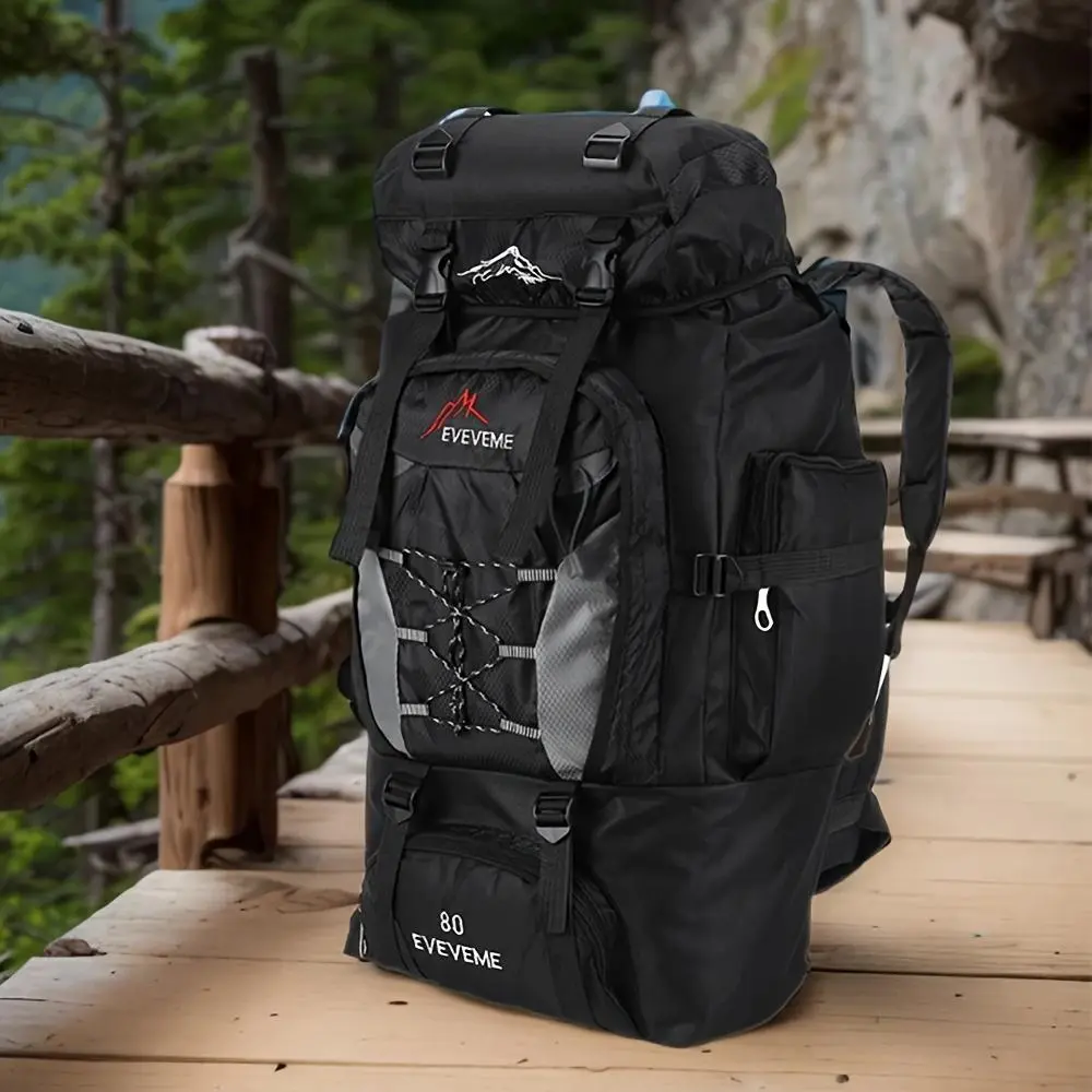 JSERYISGN 1pc 21.13gal/26.42gal Outdoor Backpack Hiking Camping Rucksack Sports Climbing Bag Tactical Bag Fathers Day Gifts