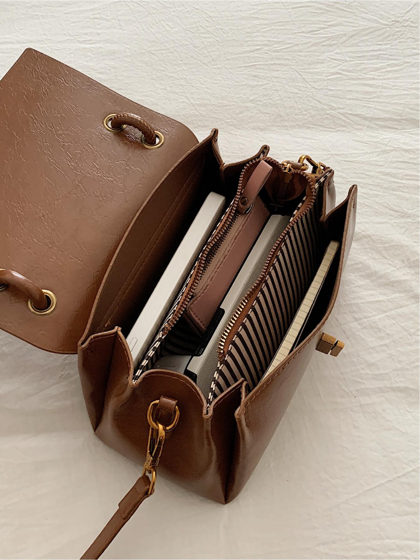 Simple Versatile Small Satchel Bag, Casual Flip Cover Clutch for Shopping & Commuting, Stylish Crossbody Shoulder Bag, Crossbody Clutch Purse