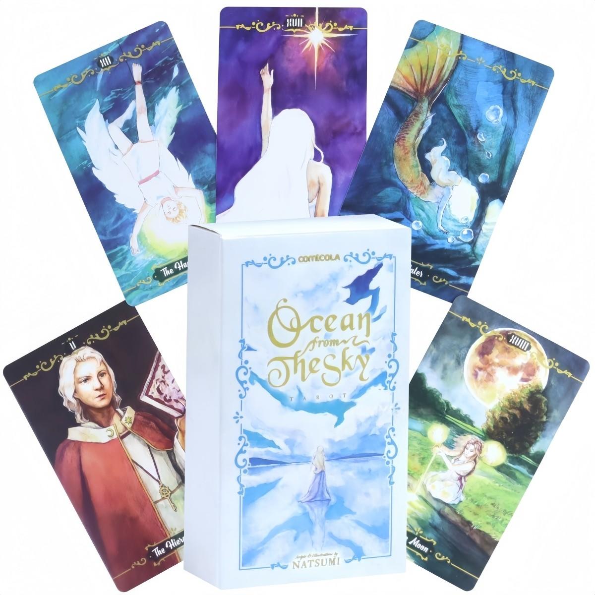 Dramagiac Tarot Deck – 78 Pcs Rider Waite Style Tarot Cards, Blue Edition | Witchy Gift (10.3 x 6 cm)