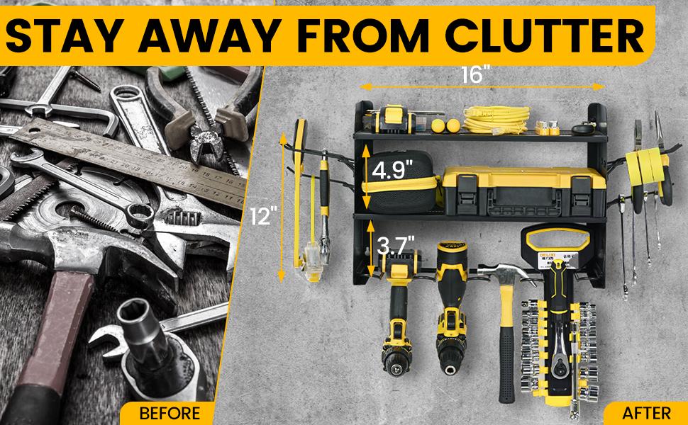 TRZZ Men's Room Accessories Portable Tool Storage Rack with 8-Port Power Strip 3-Layer Tool Gun Rack Saw Blades Drill Bits Cordless Drill Fixture Storage Box Tool Holder Gift Heavy Duty TRZZ Men's Room Accessories Portable Tool Storage Rack with 8-Port Power Strip 3-Layer Tool Gun Rack Saw Blades Drill Bits Cordless Drill Fixture Storage Box Tool Holder Gift Heavy Duty