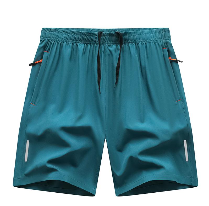 Men's 7-Pack Quick-Dry Athletic Shorts, Loose Fit for Gym & Running with Zipper Pockets, Chafe-Free Fabric and High-Contrast Reflective Bars, Elastic Waist, Activewear With Pockets, Athletic Wear Shorts, Lightweight Breathable Shorts