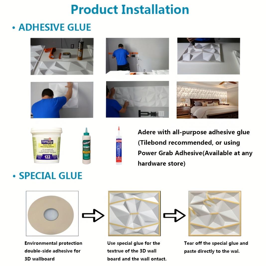 3D Diamond Pattern Wall Panel for Indoor Wall Decoration, Durable PVC Material, Perfect for Home Living Room & Bedroom Walls, Indoor Use, Wallboard Panel