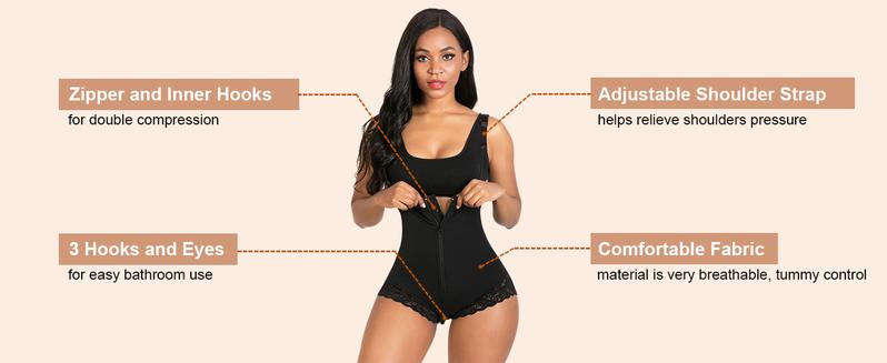 CZXMY Shapewear for Women Tummy Control Bodysuit High Waist Adjustable with Buckle Straps Push Up Panty for Charming Feminine Silhouette Womenswear Loose Compression Fit waist trainer full bodyfull body