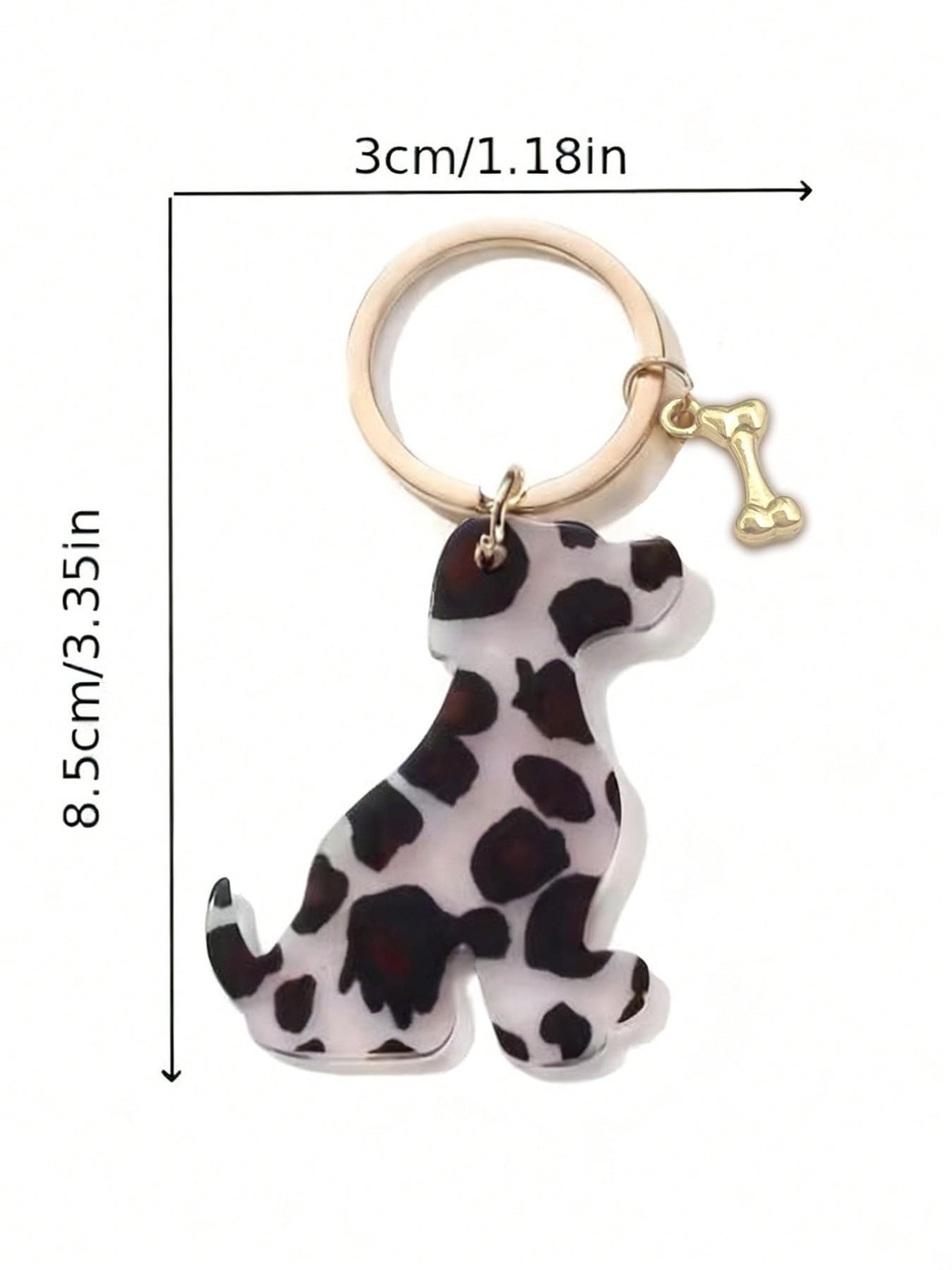 Double-sided acrylic leopard print cat and dog bone keychain, a fashionable, classic, and cool animal-themed bag accessory and DIY jewelry component. Can be attached to backpacks, handbags, car keys, house keys, and phone accessories. Versatile Attachment