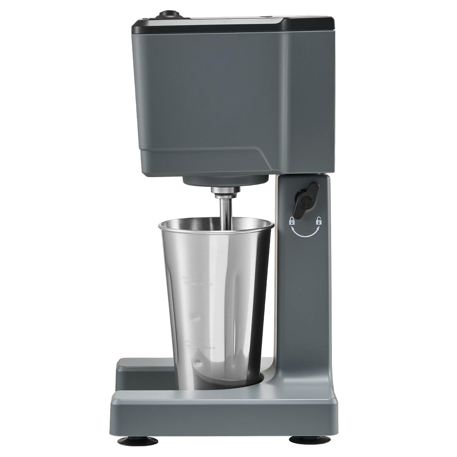 VEVOR Single-Head Stand Mixer - 150W (100 to 1199 W) AC120V Dual-Speed Steel & Plastic Milkshake Maker, 7.56× 7.48×13.78 In/ 192× 190× 350 Mm, 6.83 lbs, Stainless Steel Cup, No-Load Gear 1:17,000 rpm for Home Kitchen, Bar Beverage Shop
