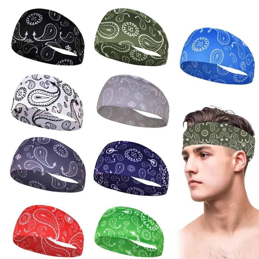 Unisex Bow Pattern Sports Headbands - Breathable, Absorbent, Elastic Grosgrain, One Size, All-Seasons for Running, Yoga, Outdoor Gym Use, 24X10cm
