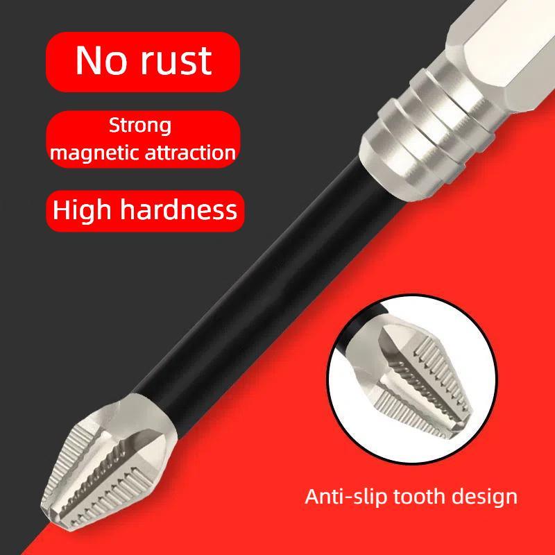 6-pack titanium alloy impact non-slip cross head super hard magnetic screwdriver 6-pack titanium alloy impact non-slip cross head super hard magnetic screwdriver