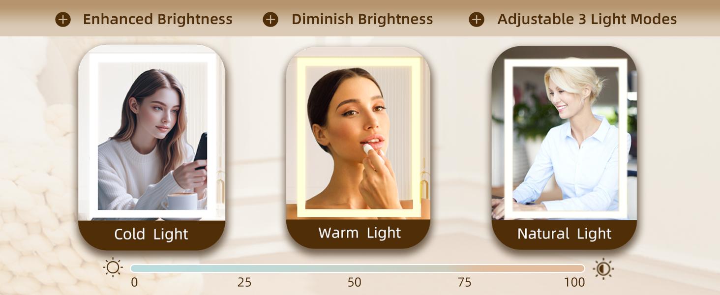 EROMMY Modern Vanity Desk with vanity mirror and Lighted Mirror, Makeup Desk with Jewelry Storage & Power Outlet & Drawers, Dressing Makeup Table for Bedroom. Furniture Wood