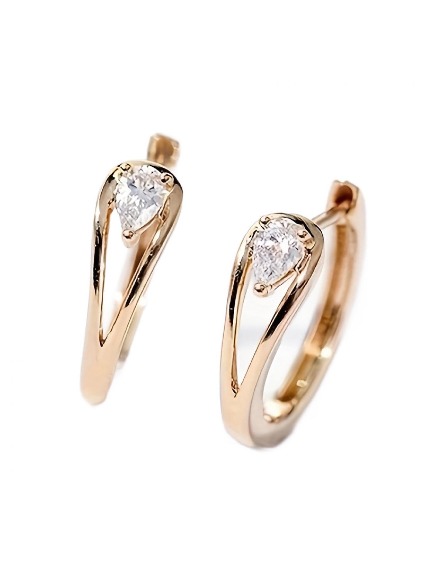 Water Drop Zircon Earrings for Women Fashion Daily Crystal Stud Earrings Wedding Party Office Suit Accessories Trendy Gift