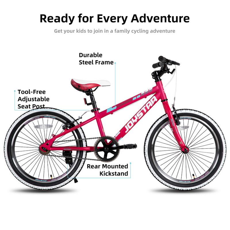 JOYSTAR Hardtail Mountain Bike 20 24 Inch Kids Bike Ages 7-12 Years 1-Speed Drivetrain Wall Knobby Tires bmx JOYSTAR Hardtail Mountain Bike 20 24 Inch Kids Bike Ages 7-12 Years 1-Speed Drivetrain Wall Knobby Tires bmx