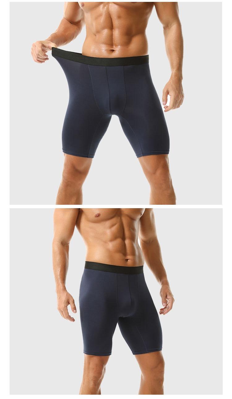 6 Pack Men’s Long Leg Boxer Briefs M-5xl, No Chafing and Breathable Sport Athletic Underwear, Quick Dry for Gym & Daily Use