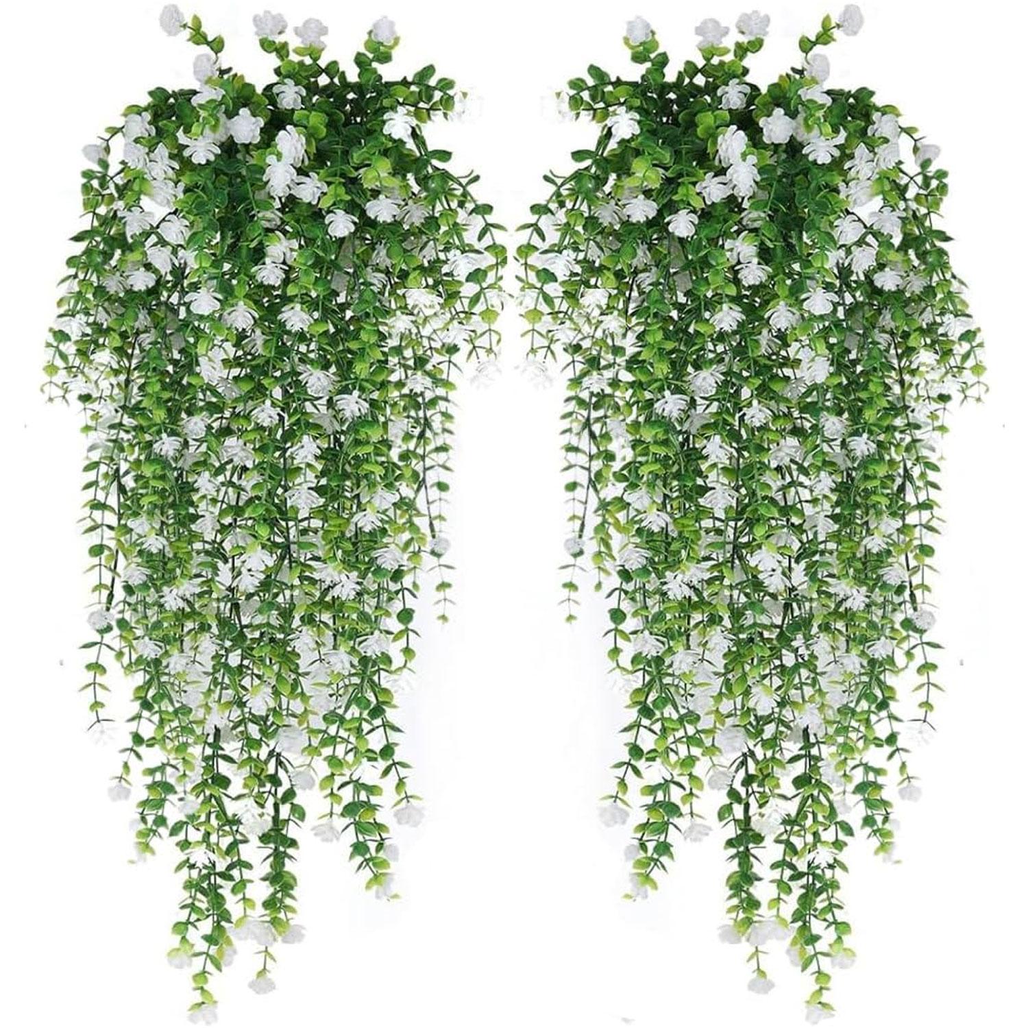 6 bunches of Artificial Rose Pink Spring Flowers | UV-resistant, highly realistic artificial flowers, perfect for use in weddings, living rooms, gardens, front porches, windowsills, centerpieces of dining tables, and outdoor festival decorations | Especia