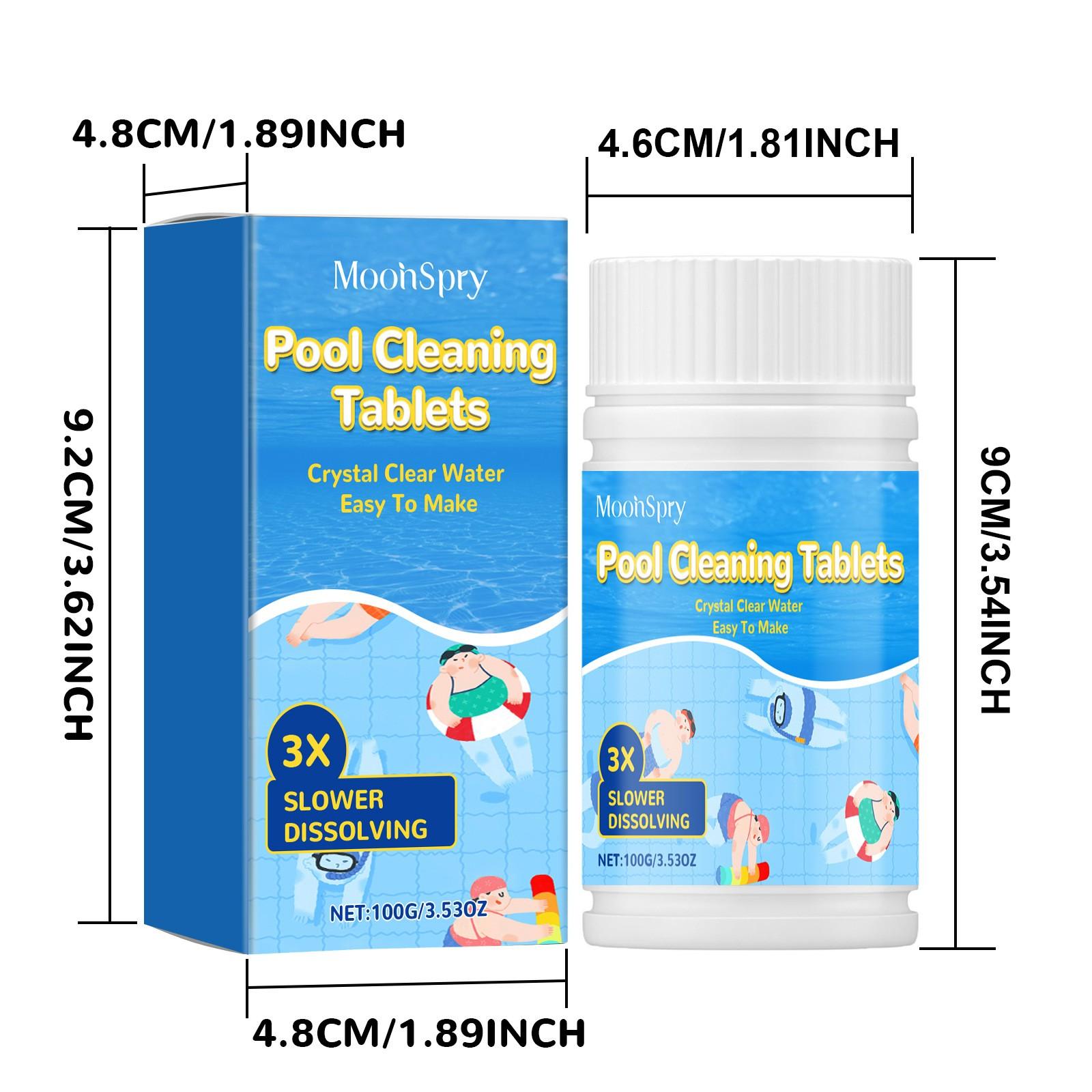 Pool Winterizing Cleaner, Fast Acting Water Clarifier, Flocculant, Prevents Turbidity, Odor Eliminator, Ideal for Family Pools, Pool Cleaner Tablets