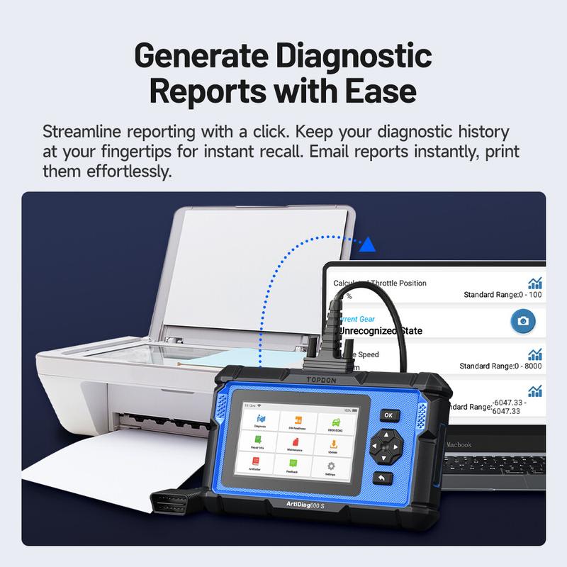OBD2 Scanner TOPDON AD600S Scan Tool Code Reader Diagnostics Scanner ABS/SRS Car Automotive Vehicle
