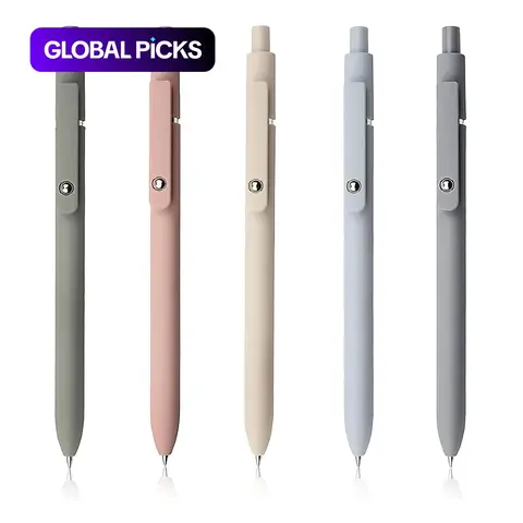 0.5mm Gel Pen, 5/10pcs Quick-Dry Black Refillable Ink Pens with Optional Refills, Gel Pens Quick Drying, Fine-Point Smooth Writing, Elegant Student Pen for School, Office Stationery & Home Supplies #GLOBAL PICKS
