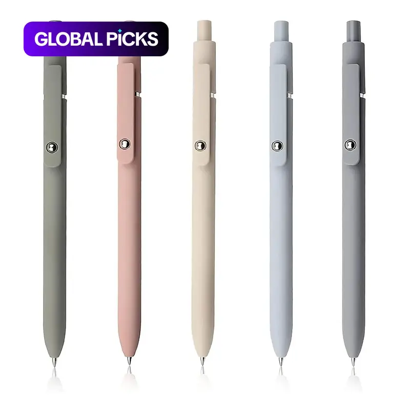 0.5mm Gel Pen, 5/10pcs Quick-Dry Black Refillable Ink Pens with Optional Refills, Gel Pens Quick Drying, Fine-Point Smooth Writing, Elegant Student Pen for School, Office Stationery & Home Supplies #GLOBAL PICKS