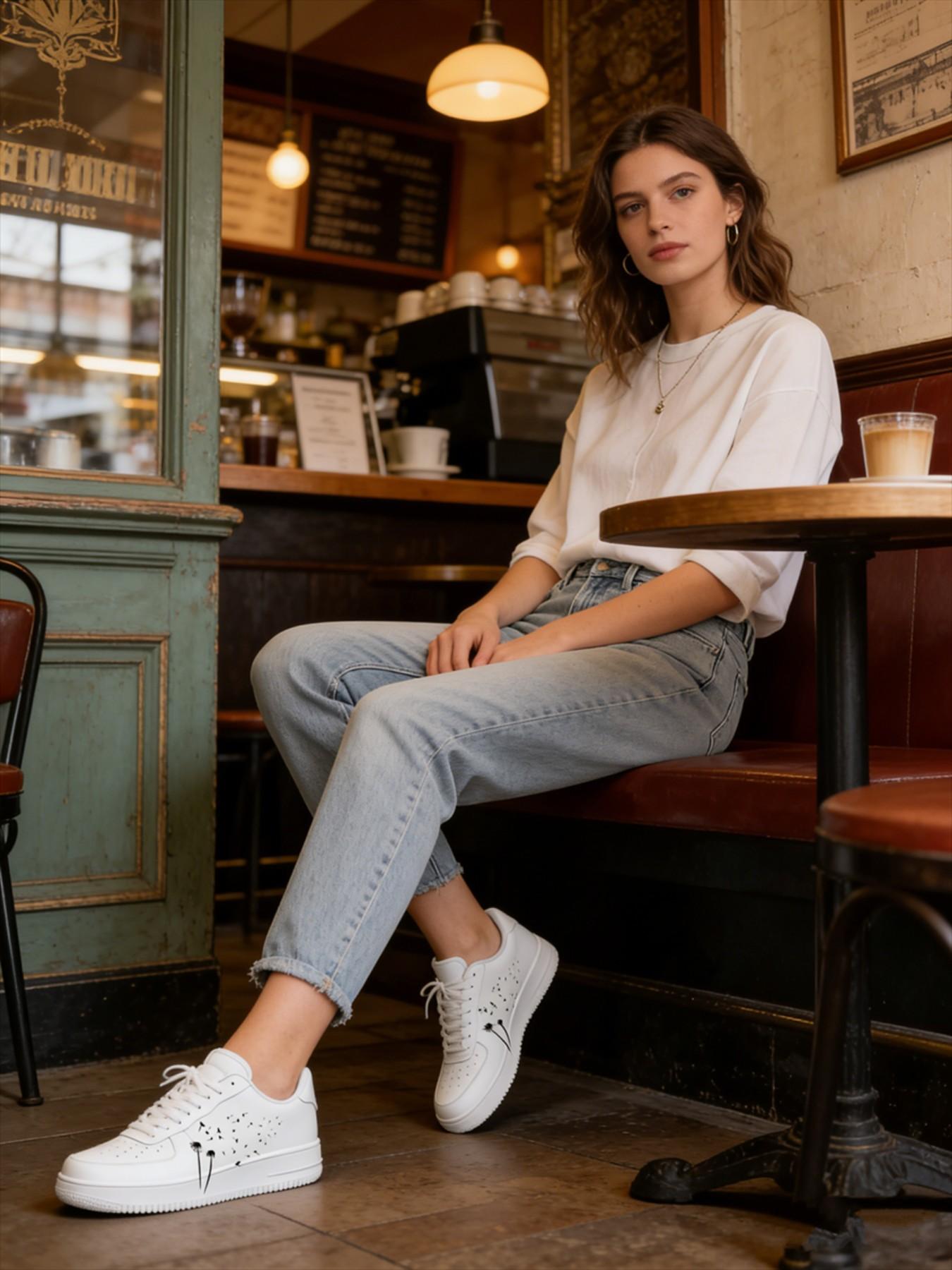 Customizable Letter Design Sneakers, Style Visible Foot Small Casual Shoes, Unique Personalized Footwear for Everyday Wear