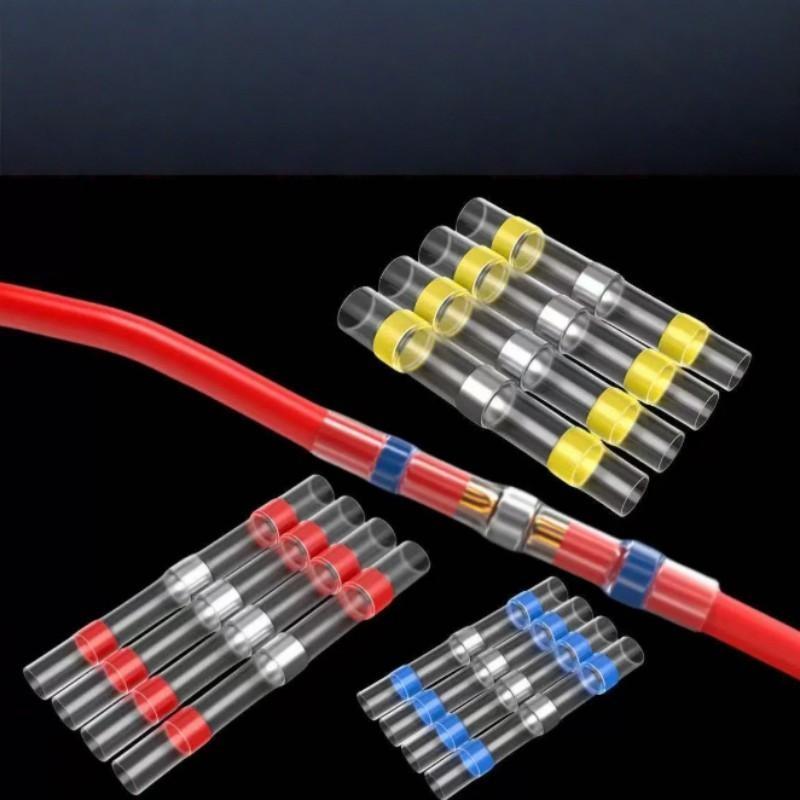 300pcs Solder Seal Wire Connectors, Haisstronica Waterproof Heat Shrink Butt Connectors, Self Solder for Marine, Aircraft, Boat, Truck, Stereo, Joint