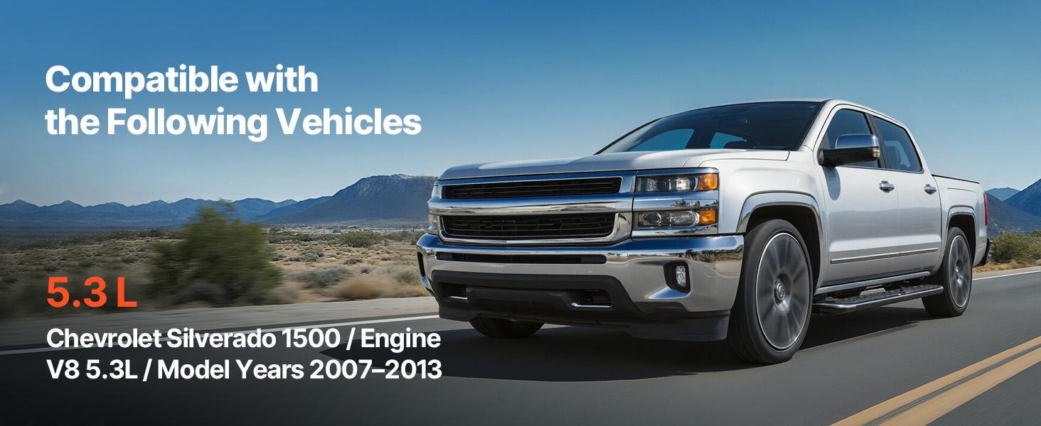 VEVOR Engine and Transmission Motor Mount Kit Replacement, Set of 3, Compatible with 2007-2013 Chevrolet Silverado 1500 5.3L V8, Replace OE# A5365, A5365, A2638, Secure Support